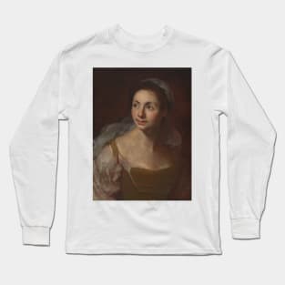 Portrait of a Girl by Francesco Solimena Long Sleeve T-Shirt